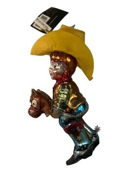 Robert Stanley home collection cowboy glass ornament boys will be boys 2011 art